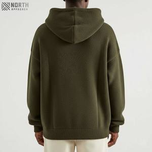 Vente chaude, hiver, OEM, usine du Pakistan, personnalisation, sweat à capuche à épaules tombantes, poche kangourou, aiguille grossière, polyester/coton, sweat à capuche pour homme - Product Image 2