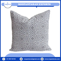 Housse de coussin tissée personnalisée de haute qualité oreiller bloc de main de qualité supérieure imprimé coton décoratif meilleur prix motif à rayures florales