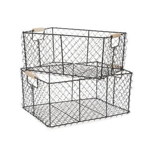 Cesta de metal con forma rectangular, excelente calidad, cesta de diseñador hecha a mano, clásica, elegante, venta al por mayor, nueva cesta de metal de lujo - Product Image 6