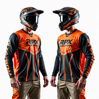 Maillot de course de motocross pour homme à manches longues, léger, personnalisé, respirant, coupe-vent, séchage rapide, vêtements de course automobile
