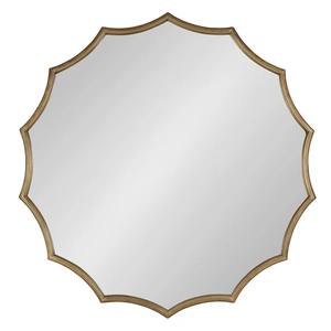 <b>Gold</b> Starburst Art Deco Illuminated Wall <b>Mirror</b> 12-Point Geometric Frame Modern Glam Wedding Decor for Living Room Entryway - Product Image 3