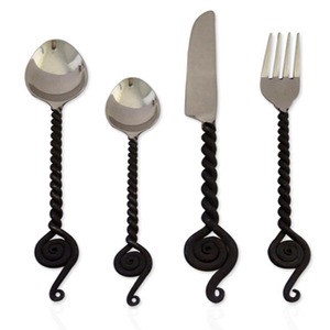 โรงงานออกแบบหรูหราโดยตรงอินเดียโลหะ Flatware สแตนเลสชุบนิกเกิลชุดช้อนส้อมเงาสําหรับผู้ซื้อทั่วโลก - Product Image 2