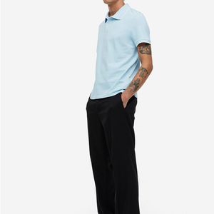 T-shirt polo de haute qualité pour hommes 100% coton surdimensionné anti-rides dernier modèle à carreaux de conception - Product Image 3