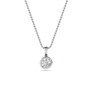 Colgante de diamante de corte redondo Rosebud de 0.30 quilates, diamante cultivado en laboratorio en platino, para bodas, compromisos y fiestas. - Product Image 3