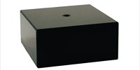 Base en bois noir 6 x 6 x 2 pouces avec trou de fixation - pour trophée, statue, poupée - plaque en bois avec logo gravé