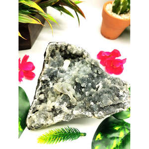 Grande géode / cluster / cristal de calcédoine noire - guérison par le reiki/l'énergie/les chakras - 5 pouces (12,5 cm) et 1,19 kg (2,62 lb) - Product Image 2