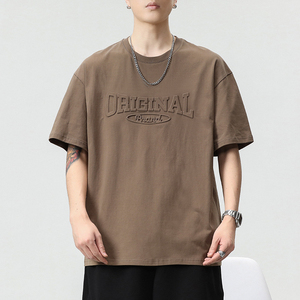 Camisetas de Hombre Personalizadas de Alta Calidad con Estampado en Relieve, Manga Corta, 100% Algodón, Antiarrugas, de Secado Rápido, a la Moda - Product Image 5