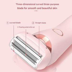 Tondeuse électrique 2-en-1 étanche à double tête pour femme, kit de toilettage corporel et pour le maillot de bain - Product Image 4