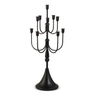 Candélabre vintage en métal noir pièce maîtresse pour table à manger réception de mariage et arrangements décoratifs de style gothique - Product Image 5