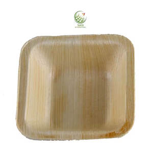 Vajilla desechable de hoja de palma biodegradable ecológica, cuencos cuadrados de postre compostables para servir comida para fiestas, hoteles - Product Image 1