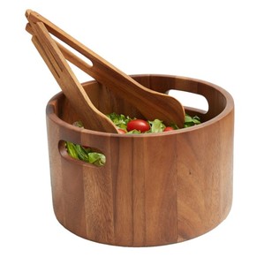 Tazón de Madera de Acacia Ecológico de Estilo Europeo, Color Marrón, Hecho a Mano, para Ensaladas y Frutas, Personalizable ODM, Hecho en Vietnam - Product Image 4