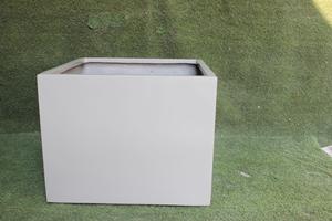 KNT Creations FRP Square Planter Modern Grey Matte Finish Lightweight Durable Fiberglass Garden Floor Indoor Outdoor Home - Product Image 2