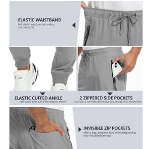 Pantalons pour hommes de haute qualité, confortables, respirants, à séchage rapide, pantalons de survêtement pour hommes, streetwear, molleton uni, pantalon de jogging, pantalon d'extérieur - Product Image 5