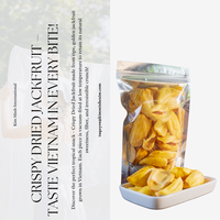 Chips de Jackfruit Séché Croustillant du Vietnam 100% Jackfruit Frais Saveur Sucrée Sans Sucre Texture Moelleuse Snacks Fruits et Légumes OEM