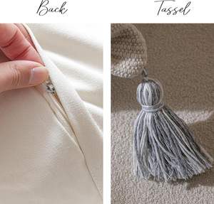 Modern Farmhouse Decorative <b>Square</b> Chenille <b>Pillow</b> Cover Celebrities Anti-Pull Anti-Static Neutral Accent Cushion <b>Case</b> for Hotel - Product Image 5