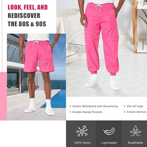 Pantalon de survêtement athlétique léger taille haute pour homme OEM, respirant, écologique, séchage rapide, en polyester/coton, pour le sport et les loisirs - Product Image 5