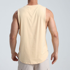 Men's Cotton Spandex Crew Neck <b>Vest</b> Breathable Gym Top Tanks <b>Slim</b> Fitness Sleeveless <b>Vest</b> for Sport - Product Image 2