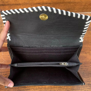 มาใหม่มือเครื่องมือแกะสลักกระเป๋าสตางค์คลัทช์เคสโทรศัพท์กระเป๋าสตางค์มีสไตล์สําหรับผู้หญิงหลายใช้ตะวันตกเสือดาวขนหนังกระเป๋าสตางค์ - Product Image 6