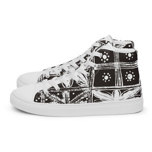 Scarpe da passeggio alte in tela da donna con fodera traspirante imbottita colletto con disegno di crescita eccessiva per tutte le stagioni estate inverno autunno - Product Image 1