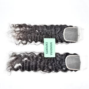 Cru pas cher en gros 100% cuticule alignée cheveux vierges indien long vison 6*6 fermeture ondulée crépus naturel Super vague cheveux humains - Product Image 2