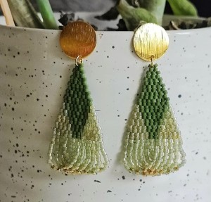 Luxury Quality Emerald <b>Green</b> Beaded Tassel <b>Earrings</b> - Product Image 1