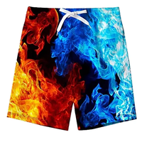 Ventes chaudes, couleur personnalisée, 1 pièce, imprimé uni, teinture unie, 100% polyester, anti-UV, maillots de bain de plage pour hommes