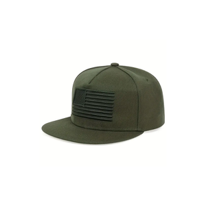 Casquette snapback vente en gros casquette snapback plate chapeaux logo de broderie personnalisé 100% coton bord ajusté haute qualité noir uni blanc - Product Image 4