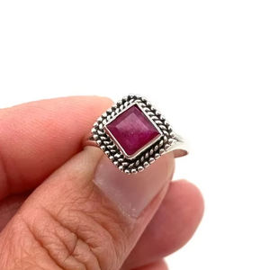 Rubis pierres précieuses bijoux pour femmes argent Boho Style bague bijoux 925 en argent Sterling tendance à la main bague cadeau pour maman - Product Image 1