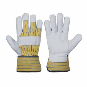 Guantes de Trabajo de Cuero de Grano de Vaca de Primera Calidad, Guantes de Seguridad Industrial Resistentes a la Abrasión, Guantes de Jardinería Canadienses para Trabajos Pesados - Product Image 1