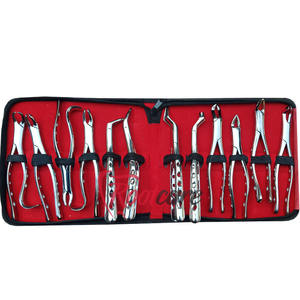 Article de vente chaud Ensemble en acier inoxydable de qualité supérieure de pinces pour adultes d'extraction dentaire Ensemble dentaire molaire inférieure supérieure Instruments chirurgicaux - Product Image 1