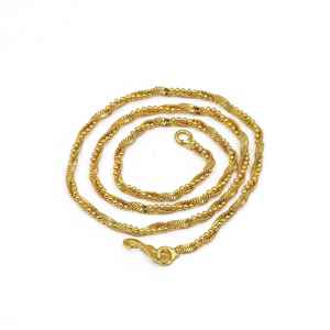 Collier pour femme en laiton plaqué or micro 14K 18K 24K, chaîne torsadée, design moderne et tendance, vente en gros - Product Image 1