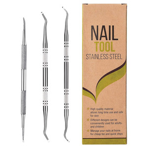 Surgical Stainless Steel Ingrown Toenail <b>Tool</b> <b>Safe</b> Nail Cleaning Treatment Manicure Pedicure <b>Tools</b> Kit Cuticle Pushers - Product Image 1