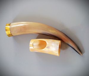 Tasse Viking à boire pour moulage jante en laiton avec support en corne à vendre meilleure qualité Buffalo Ox Corne à boire naturelle BY HF CRAFTS - Product Image 5