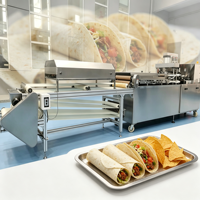 Machine à fabriquer des tortillas de pain arabe facile à nettoyer, compatible avec plusieurs tailles
