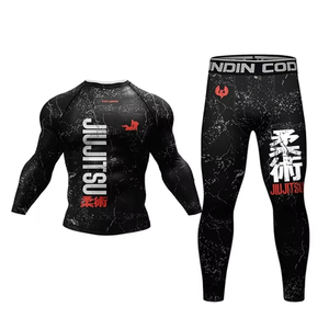 New Printed <b>Compression</b> <b>Shirts</b> + Pants for Men Brazilian Grappling Jiu-Jitsu MMA Sport Clothing Quick Dry Anti-Bacterial - Product Image 5