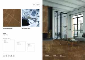 Carreaux de sol et de mur en porcelaine brillante 1200x1200, carreaux de luxe contemporains - Product Image 2