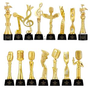 Concorso personalizzabile di recitazione di musica ospite di musica per il discorso con medaglia di cristallo in resina trofeo in resina - Product Image 1