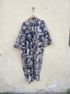 Robe kimono en coton, paréo de bikini floral pour femme, vêtements de nuit décontractés pour l'automne, le printemps, l'hiver, la plage, l'été, peignoir, robes de nuit - Product Image 4