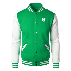 Best Price High Quality Eco-Friendly <b>Lightweight</b> Canvas Winter Letterman <b>Jacket</b> <b>for</b> <b>Men</b> Cotton Wool Long Sleeves Front Logo - Product Image 2