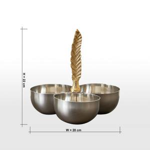 ชุดชาม3ใบมีดีไซน์ลายใบไม้ตกแต่งทันสมัยเพิ่มความซับซ้อนและสไตล์ทันสมัยให้กับทุกห้องหรือโต๊ะ - Product Image 4