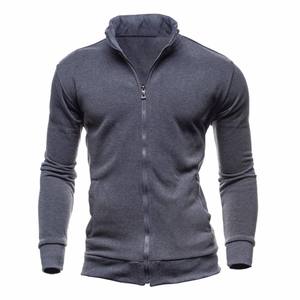 <b>Top</b> Quality <b>Men</b> Full <b>Zip</b> Hoodie Jacket Supplier 100% Cotton Fleece Embroidered Sweatshirt Solid Pattern - Product Image 5