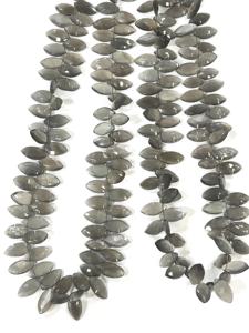 Perles de pierre de lune grise naturelle facettées en forme de marquise, taille 7x14mm, brin de 17 pouces, luxe et tendance - Product Image 4