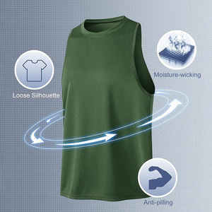 Chaleco Deportivo de Malla para Hombre, Secado Rápido, Absorbe la Humedad, Camiseta sin Mangas para Gimnasio, Ajuste Holgado, Transpirable, para Entrenamiento, con Logotipo Personalizado - Product Image 5