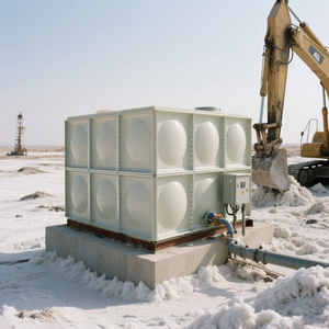 Réservoir d'eau en fibre de verre FRP personnalisable 220V 3000L/heure 70KW Puissance Garantie 3 ans Moulage par compression pour stockage extérieur - Product Image 1