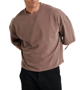 Camiseta Streetwear con Logotipo Personalizado, Camiseta Corta de Algodón Grueso con Estampado Gráfico, Corte Holgado para Hombre - Product Image 2