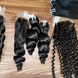 ผู้ขายต่อผมมนุษย์สั้นราคาถูกขายส่งผมเวียดนามหลวมคลื่นเวอร์จินผมมัดทอ - Product Image 1