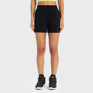 Women's High Waist Seamless Gym Yoga Shorts Scrunch Butt Workout Running Yoga Pants with <b>Logo</b> Decoration Leggings for Sport - Product Image 4