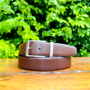 ชุดเดรสผู้ชายโบราณเข็มขัดหนังแท้แบบทางการเปิดกลับได้ปรับแต่งได้อย่างเต็มที่ด้วยทองเหลืองที่ทนทานสำหรับหัวเข็มขัด - Product Image 1