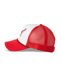 Casquettes de camionneur en mousse à prix réduit, impression par transfert thermique personnalisée, logo, visière incurvée avec détail en corde, casquettes de sport, couvre-chef de haute qualité - Product Image 3