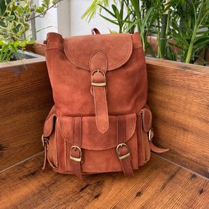 Large Capacity Suede Leather Backpacks for <b>Men</b> & Women School <b>Bags</b> Vintage Drawstring Daypack High Quality Laptop Backpack <b>Bags</b> - Product Image 3